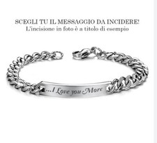 BRACCIALE UOMO  PERSONALIZZABILE ACCIAIO SILVER ORO