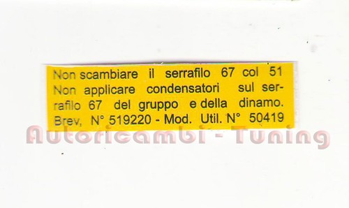 Adesivo giallo fiat 500 - giallo, f
