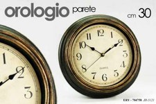 OROLOGIO DA PARETE EFFETTO LEGNO 30 CM VINTAGE RETRO' ARREDAMENTO ERY-704758