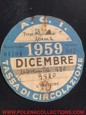  BOLLO AUTO EPOCA ORIGINALE
