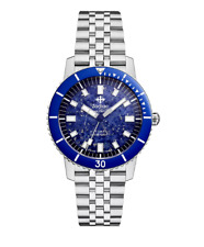 NUOVO ZODIAC SUPER SEA WOLF COMPRESSIONE 40MM BLU LAPISLAZZULI STP 1-21 ZO9312