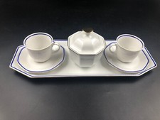 SERVIZIO SET CAFFé TET A TET SCHIRNDING BAVARIA ORO FORMA ESAGONALE VINTAGE 