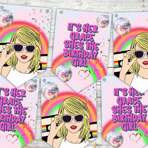 Taylor birthday bunting - birthday,