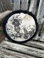 Cuscino Rotondo Lancio Nero e