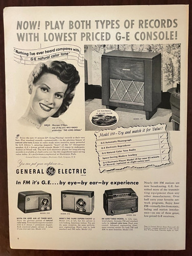 1948 radio fonografo - g.e.,