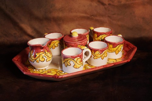 Set caffè decoro - caffè, "barocco"