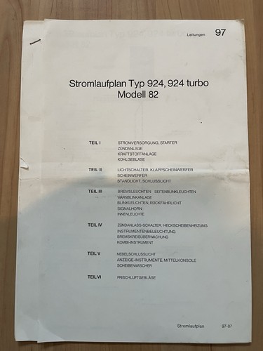 Schema elettrico porsche 924 - elettrico,