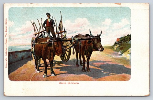 Cartolina epoca sicilia - d'epoca,