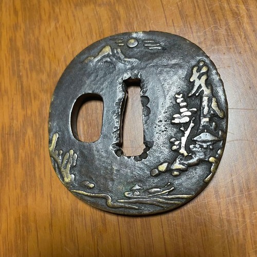 Tsuba barca chiaro luna - tsuba,