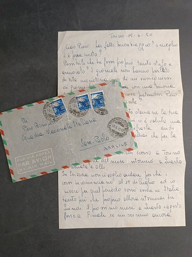 Lettera piero boniperti san - lettera, a