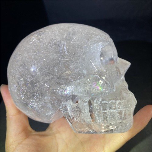 Statua teschio quarzo