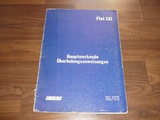 FIAT 131 tutti i modelli 1978 caratteristiche principali istruzioni revisione MANUALE OFFICINA
