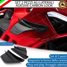 SET 2 SPOILER ALI LATERALI ADESIVI CARBON CARENA MOTO PER GILERA STALKER 50