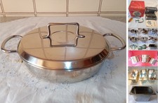 PENTOLA TEGAME INOX AETERNUM misure cm 22 x h 6 e altre varie misure