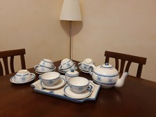  SERVIZIO DA TE' PER SEI  CERAMICA ARTISTICA  DI CALTAGIRONE DECORATA A MANO