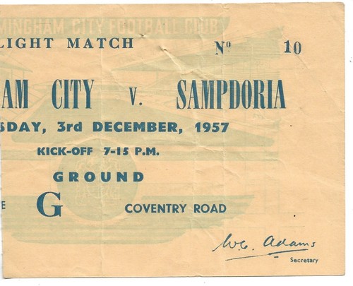 Biglietto partita birmingham - biglietto,