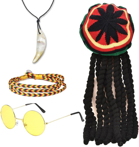 Set cappelli rasta con - set,