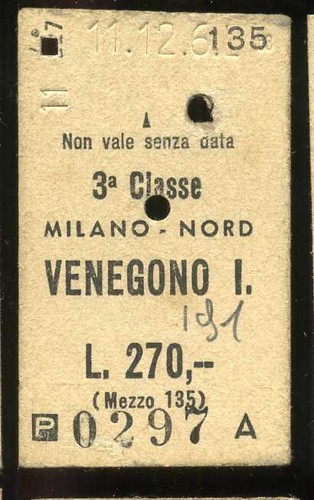 Biglietto treno ferrovia - biglietto,