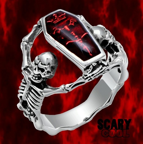 Anello uomo biker argento