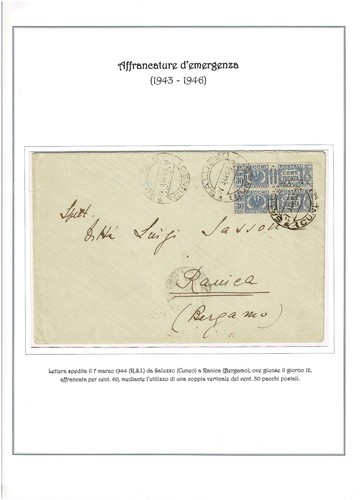 1944 rsi italia affrancatura - italia,