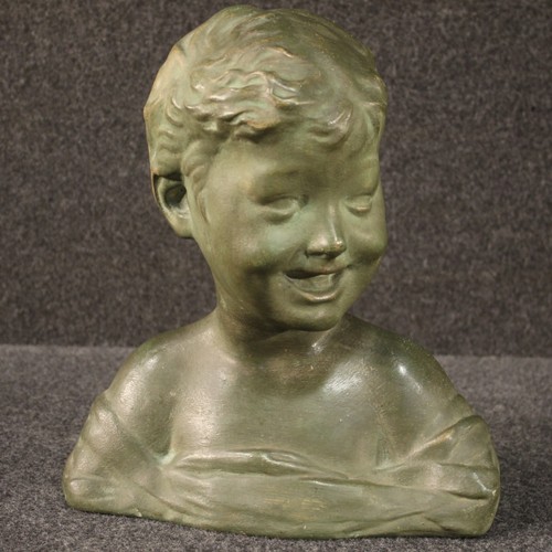 Scultura terracotta busto - , di