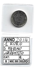san marino 1 euro 2014 raro da rotolino
