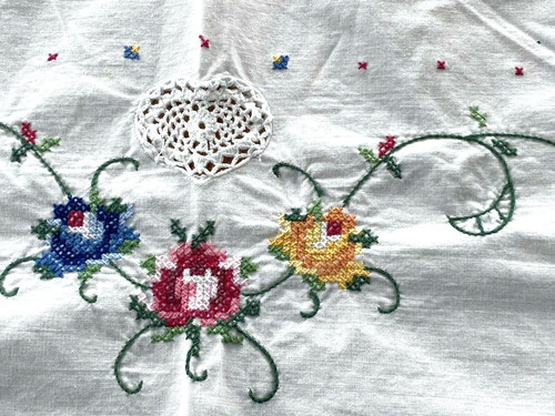 Tovaglia vintage punto - , croce