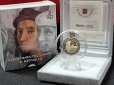2 EURO COMMEMORATIVO VATICANO 2020 RAFFAELLO PROOF PP BE VATIKAN FONDO SPECCHIO