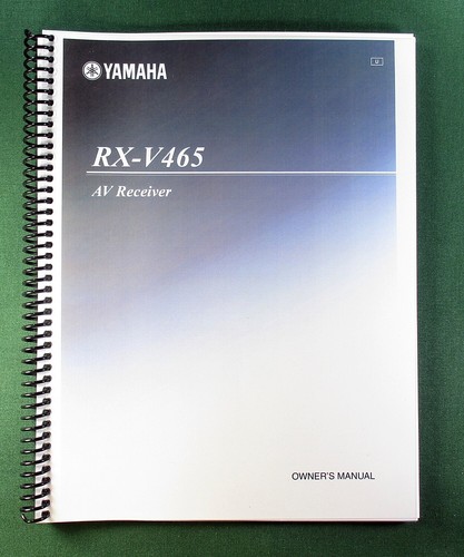 Yamaha v465 instruction - rx-v465,
