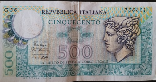 Banconota 500 lire mercurio - 500,