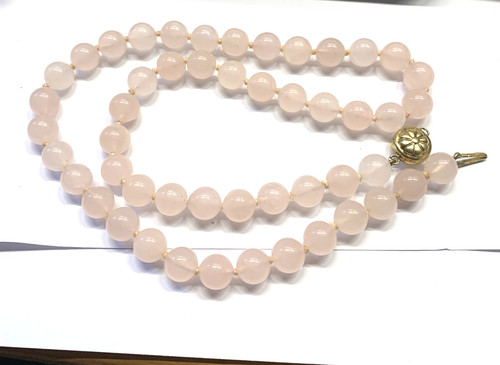 Collana quarzo rosa sfere 1 - collana, in