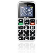 BRONDI AMICO UNICO CELLULARE GSM PER ANZIANI CON TASTI GRANDI DUAL SIM BIANCO