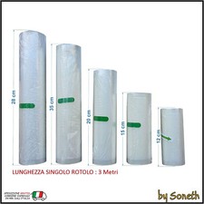 BUSTE SACCHETTO ROTOLO PER SOTTOVUOTO COTTURA A BASSA TEMPERATURA SOUS VIDE