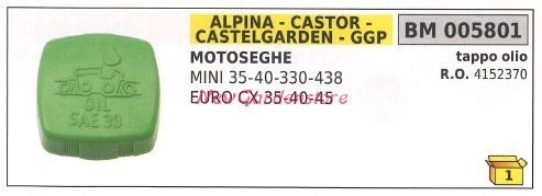 Tappo olio alpina motosega - tappo,
