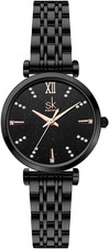 SK Classic Donne Orologi Moda Donne Dress Watch Solido Acciaio Inox Band Cinturi