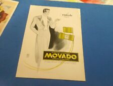 PUBBLICITA'  1951  OROLOGIO  MOVADO ERMETO LUXE  ADVERT  WERBUNG 