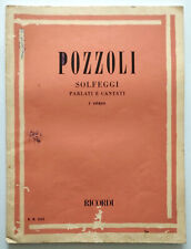 Spartito Pozzoli Solfeggi Parlati e Cantati I Corso Primo Music Sheet Vintage