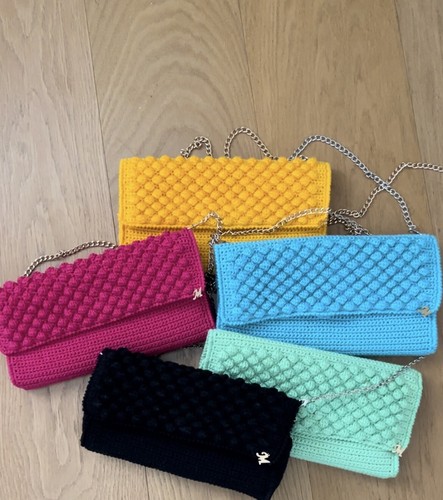 Borsa crochet colorata - borsa,