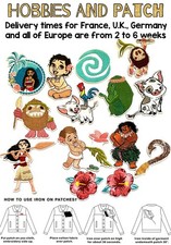 patch Oceania Vaiana Moana Maui toppa termoadesiva Pua pig Hei Hei Te Fiti iron