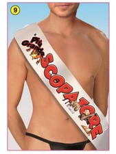 FASCIA MISTER IL PIU' GRANDE SCOPATORE SCHERZO PARTY COMPLEANNO CELIBATO