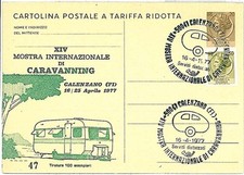 AUTO AUTO - CANCELLERIA POSTALE - ITALIA 1977 : ROULOTTE
