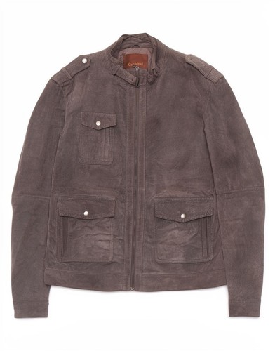 Giacca pelle militare uomo