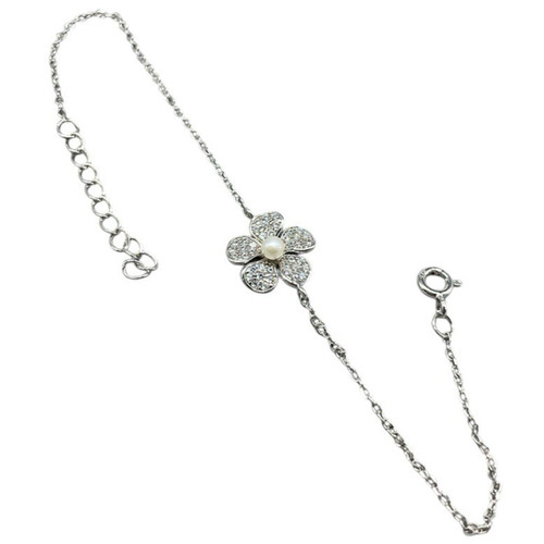 Bracciale donna catenina fiore - bracciale,