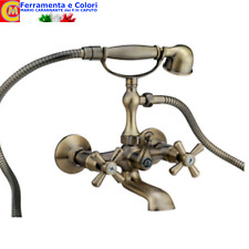 Miscelatore Gruppo Vasca Bagno BRONZO SOFIA Rubinetto Doccia Vintage Manopole