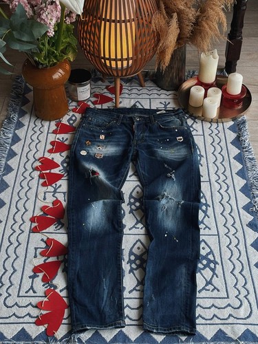 Dsquared2 jeans blue paint - dsquared2,