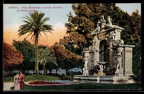 Cartolina napoli villa - cartolina,