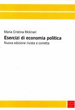 ESERCIZI DI ECONOMIA POLITICA Molinari nuova edizione microeconomia cafoscarina