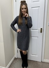 Abito maglione paillettes misto lana Jigsaw taglia M