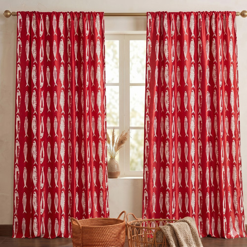Set pezzi tende rosso - 2,
