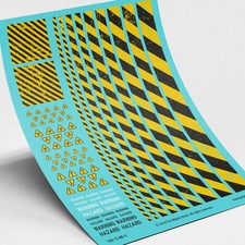 Decalcomanie Trasferimenti Acquascivolo Strisce Pericolo